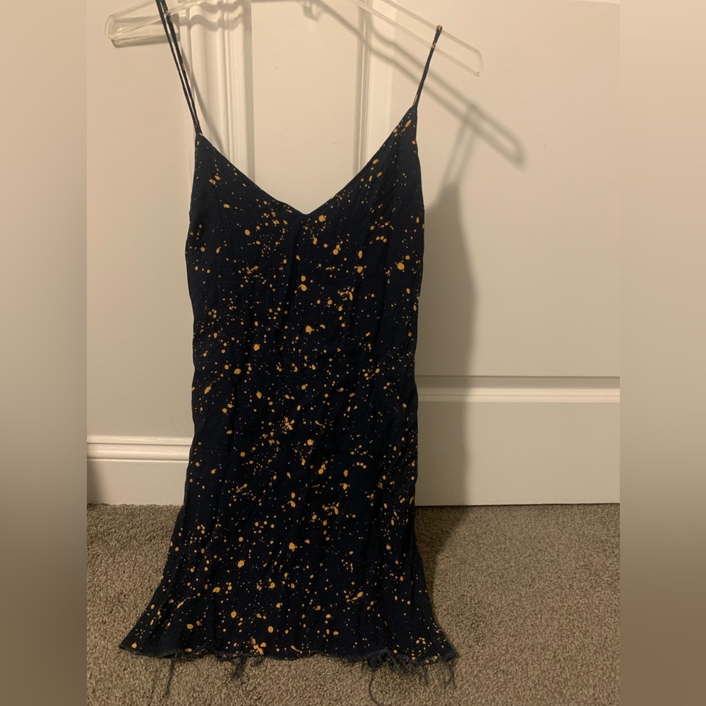 Reformation Mini Frayed Hem Dress